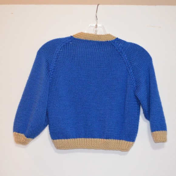 Blue-Beige Knit Soft Wool Jacket Kids (5-7 y.o.) - Picture 2 of 5